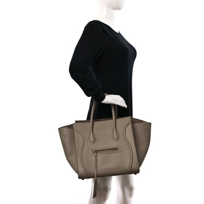 Celine Supple Calfskin Medium Phantom Luggage Beige 2 of 11
