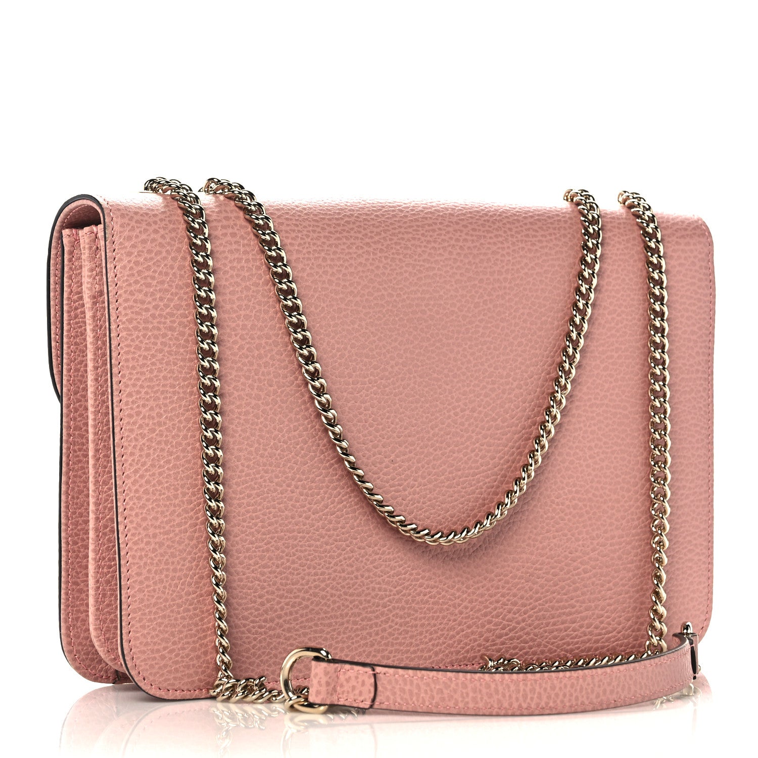 Gucci Dollar Calfskin Interlocking G Shoulder Bag Soft Pink 3 of 10