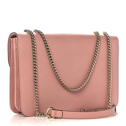 Gucci Dollar Calfskin Interlocking G Shoulder Bag Soft Pink 3 of 10