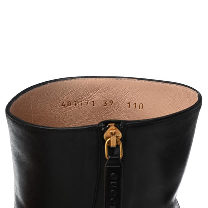 Gucci Nappa Removable Bow Candy Ankle Boots 39 Black 9 of 10
