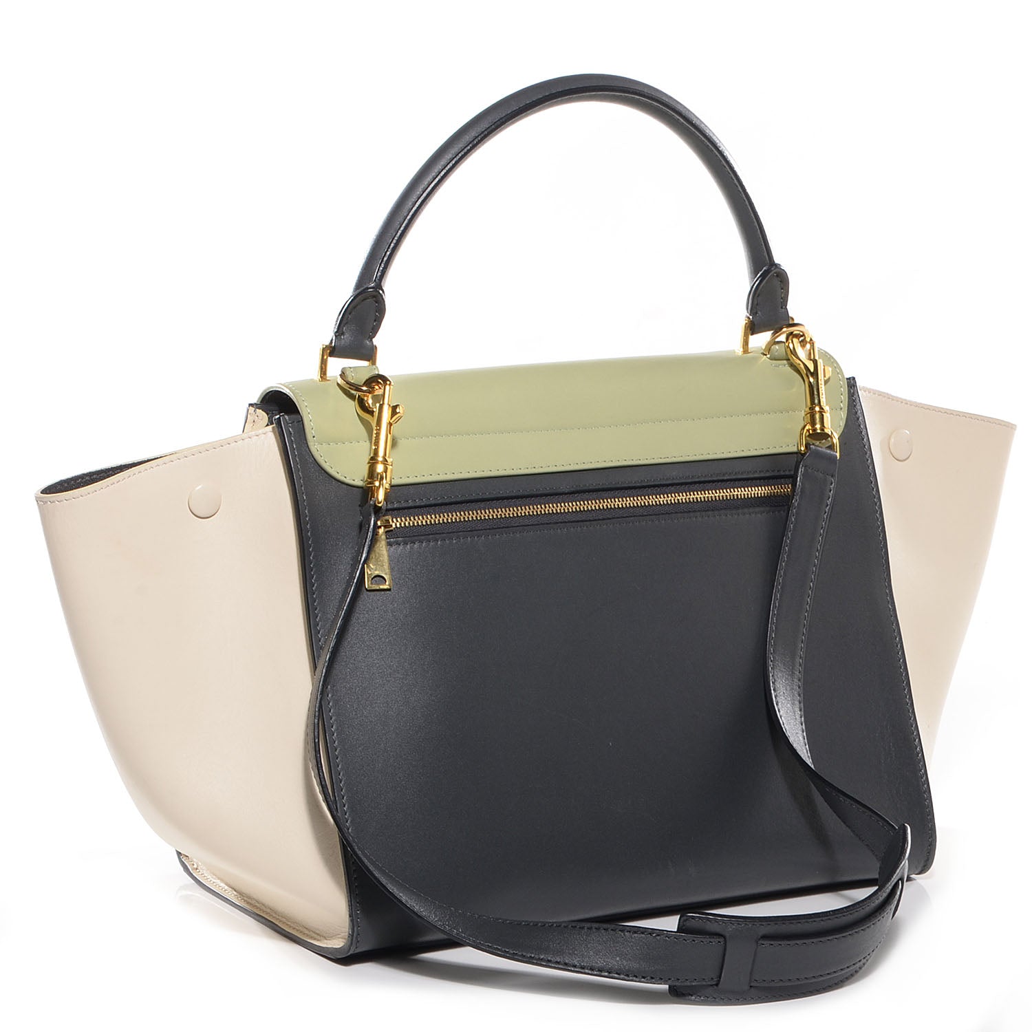 Celine Smooth Calfskin Medium Tri-Color Trapeze Pistachio 3 of 9