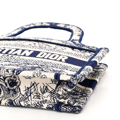 Christian Dior Canvas Embroidered Mini Toile De Jouy Book Tote Blue 9 of 9