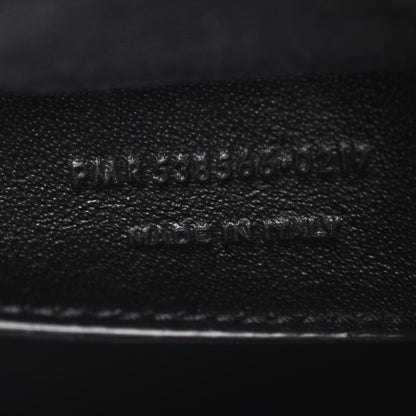Saint Laurent Crinkled Calfskin Matelasse Monogram Baby Niki Chain Satchel Black 7 of 10