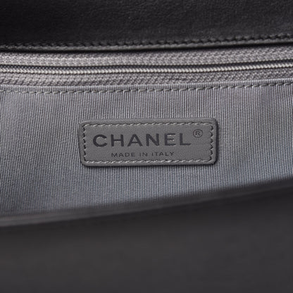 Chanel Metallic Calfskin Quilted New Medium Boy Flap Black 8 of 11
