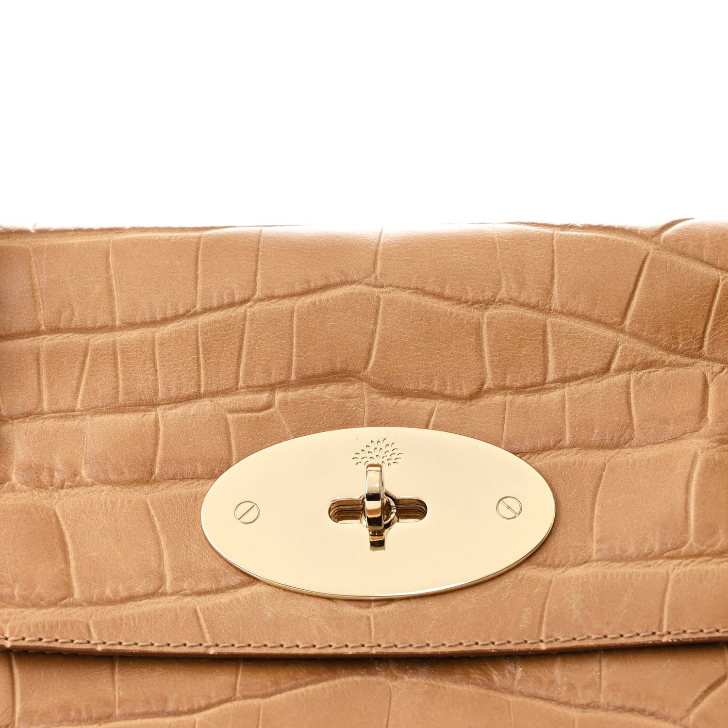 Mulberry Crocodile Embossed Calfskin East West Bayswater Teak 8 of 13