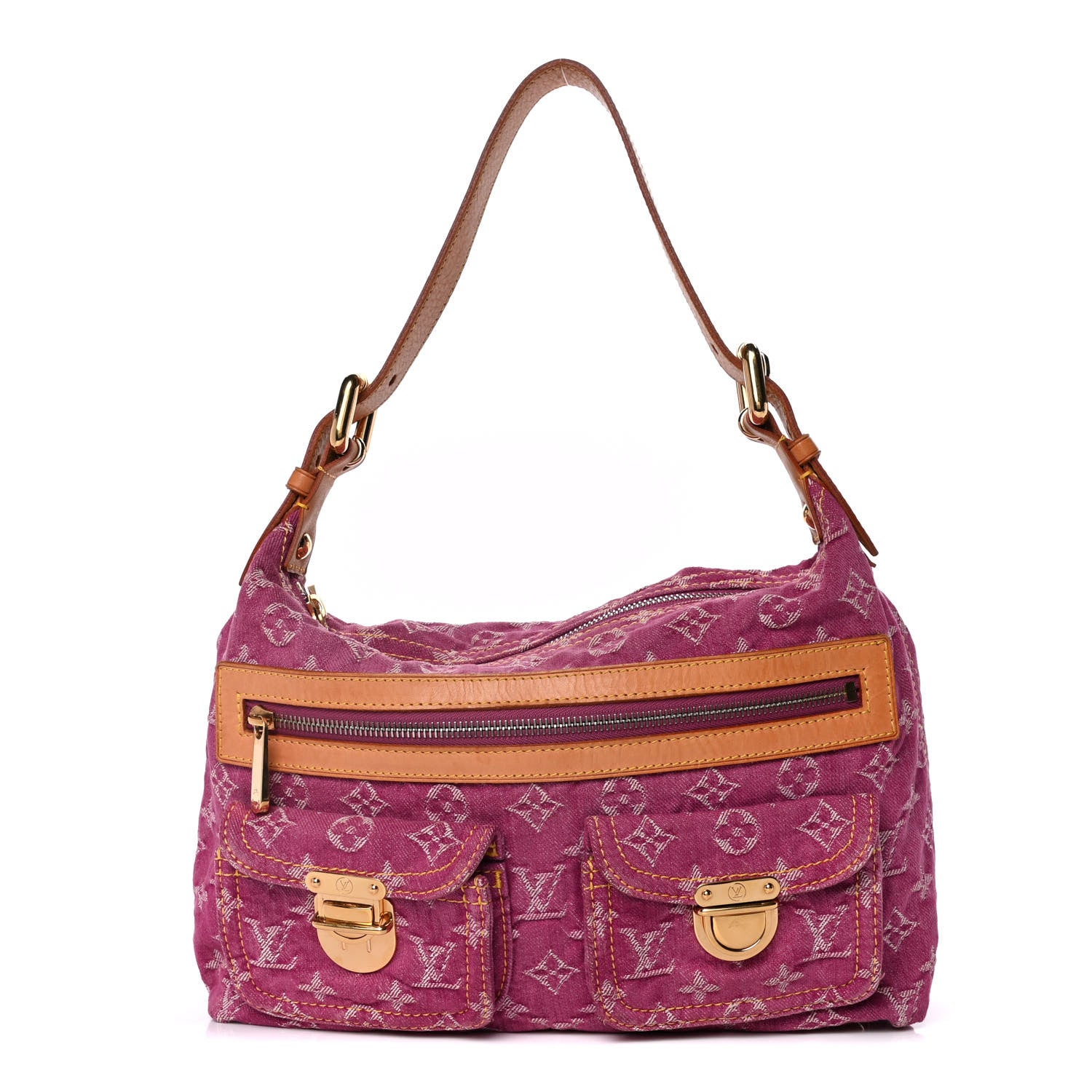 Louis Vuitton Denim Baggy PM Fuchsia 1 of 16