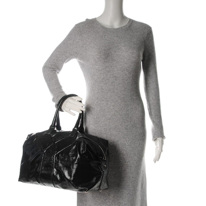 Saint Laurent Textured Patent Medium Easy Sac Black 2 of 7