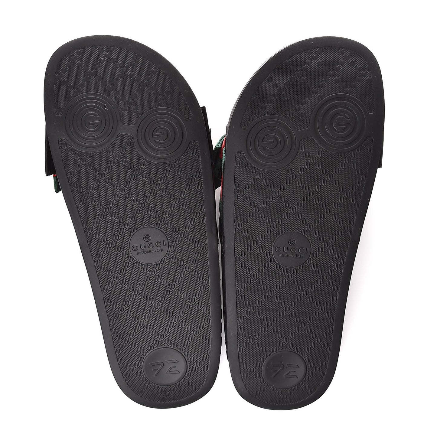 Satin Web Bow Slide Sandals 39 Black