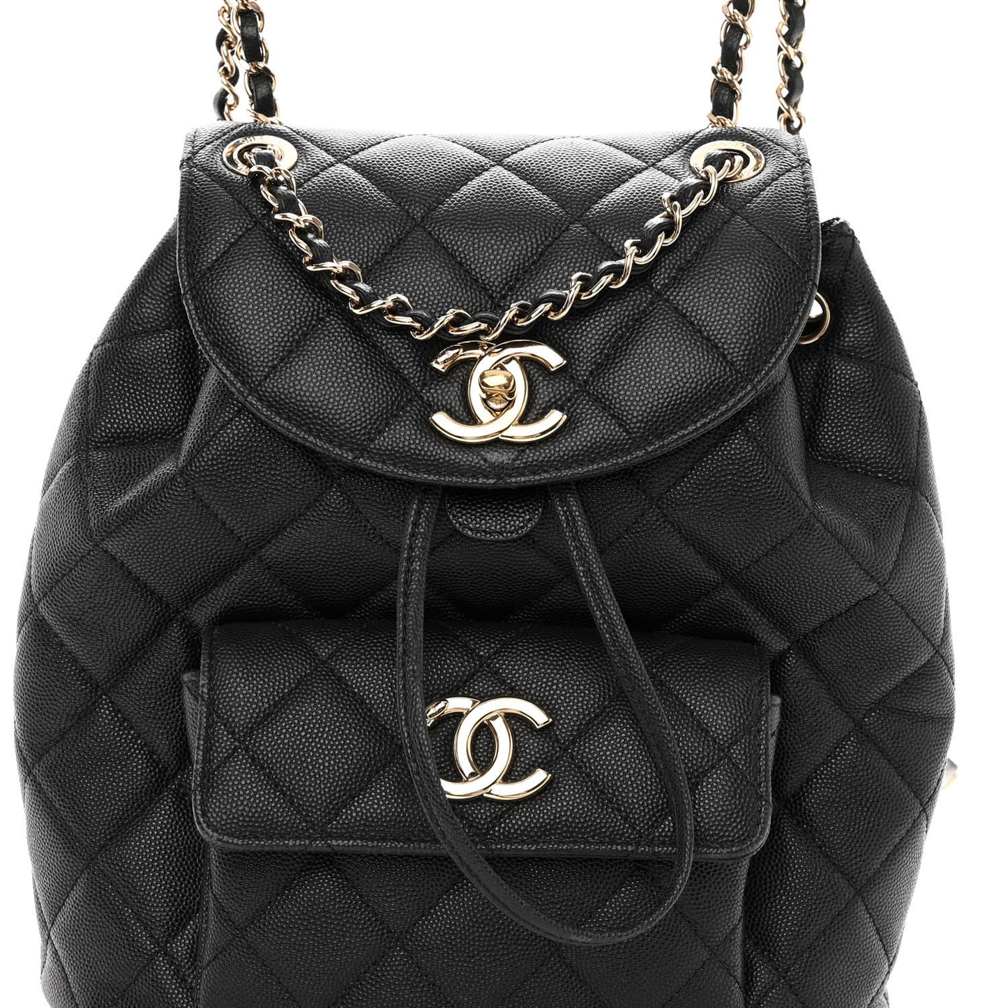Caviar Quilted Backpack Bag Black