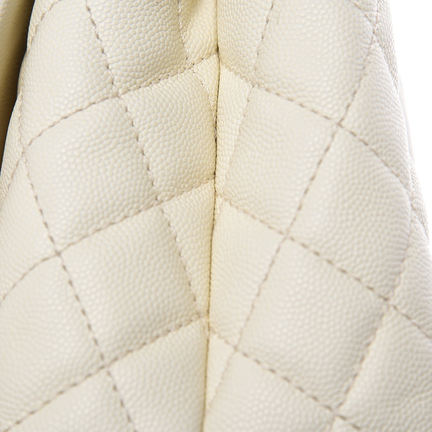 Chanel Caviar Elaphe Quilted Small Coco Handle Flap Ivory 14 of 18