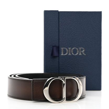Christian Dior Calfskin CD Belt 100 Brown Black 5 of 5