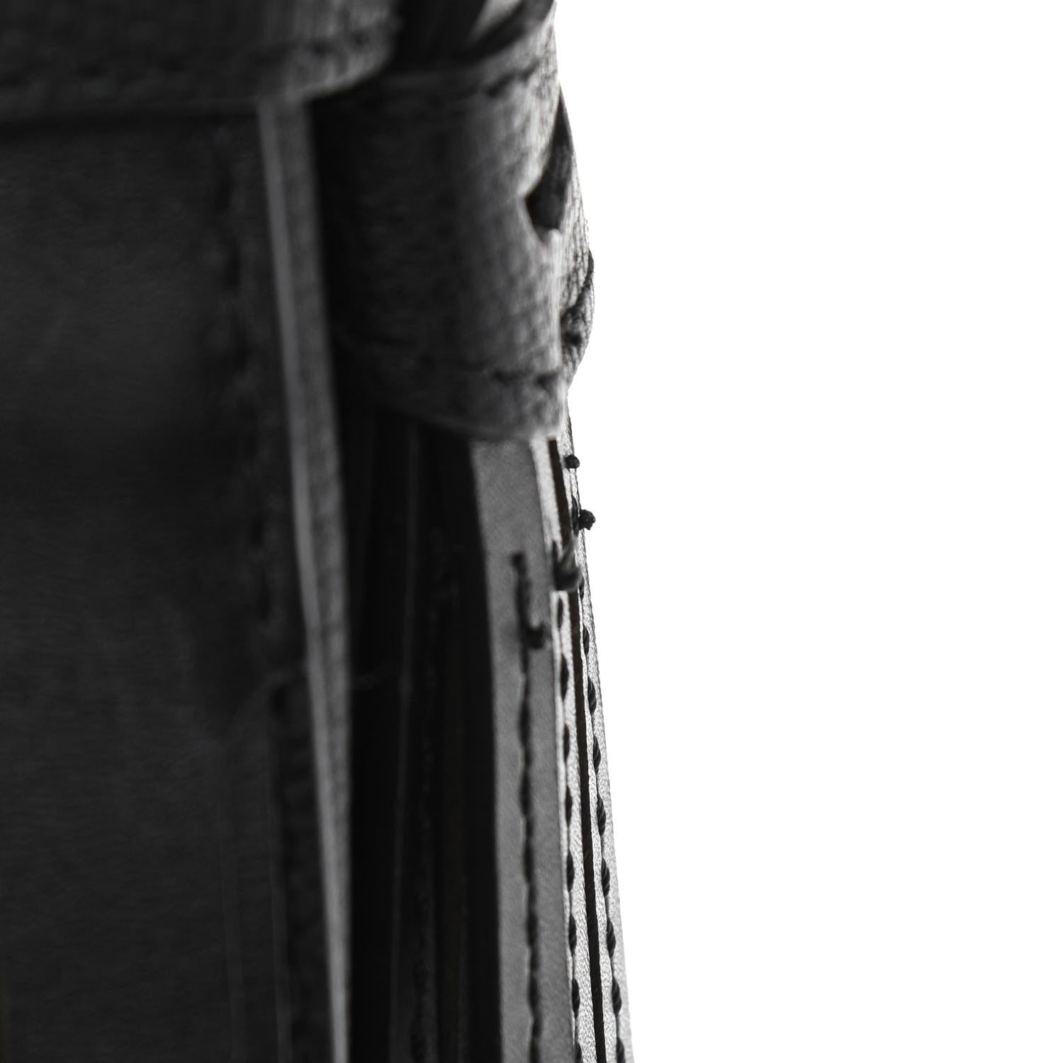 Burberry Calfskin Broguing Small Banner Tote Black 12 of 14