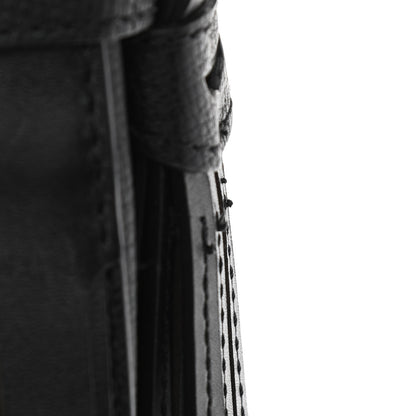 Burberry Calfskin Broguing Small Banner Tote Black 12 of 14