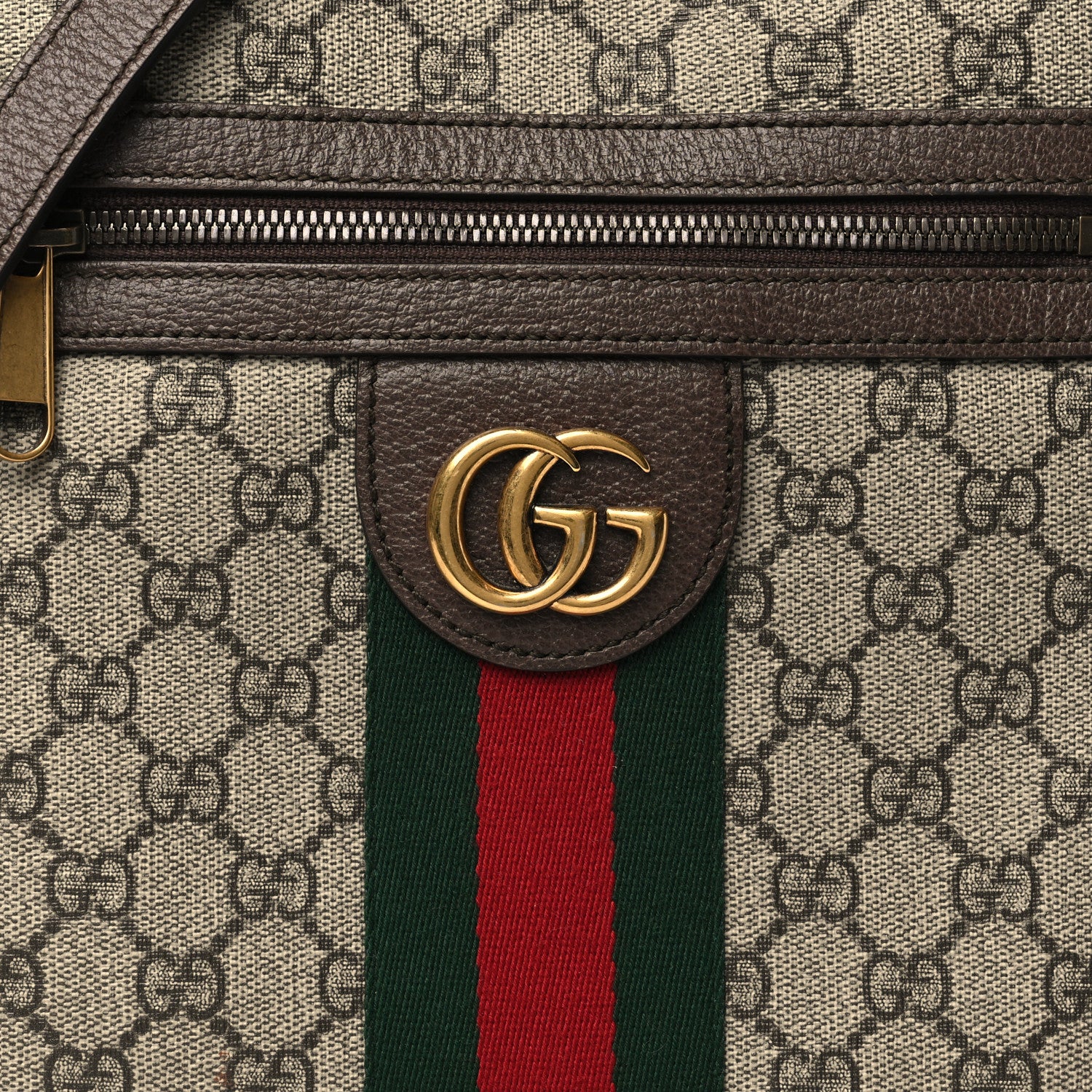 Gucci GG Supreme Monogram Web Small Ophidia Messenger Bag Brown 9 of 12