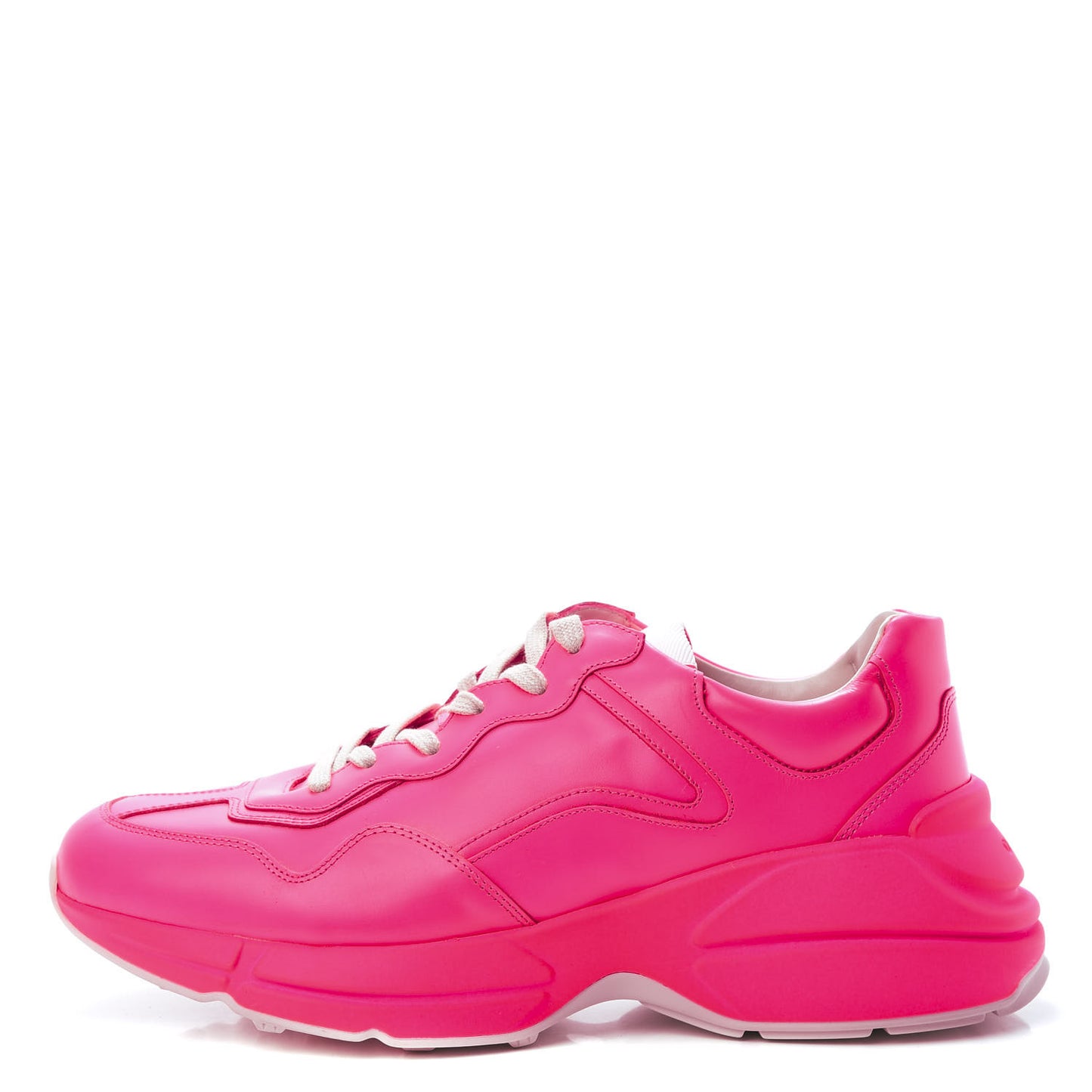 Calfskin Mens Rhyton Sneakers 9 Fuxia Fluo