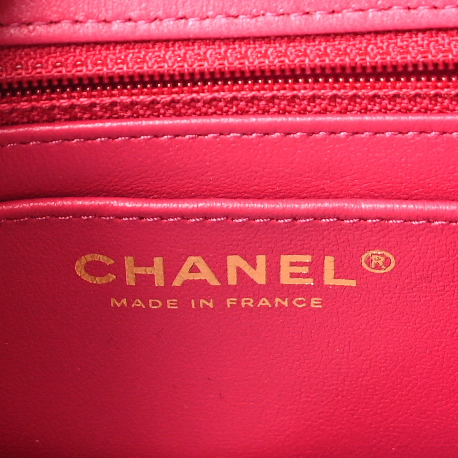 Chanel Shaded Patent Calfskin Quilted Mini Rectangular Flap Pink Dark Pink 6 of 10