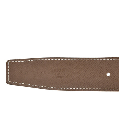 Hermes Swift Epsom 32mm Belt Strap 70 Black Etoupe 4 of 5