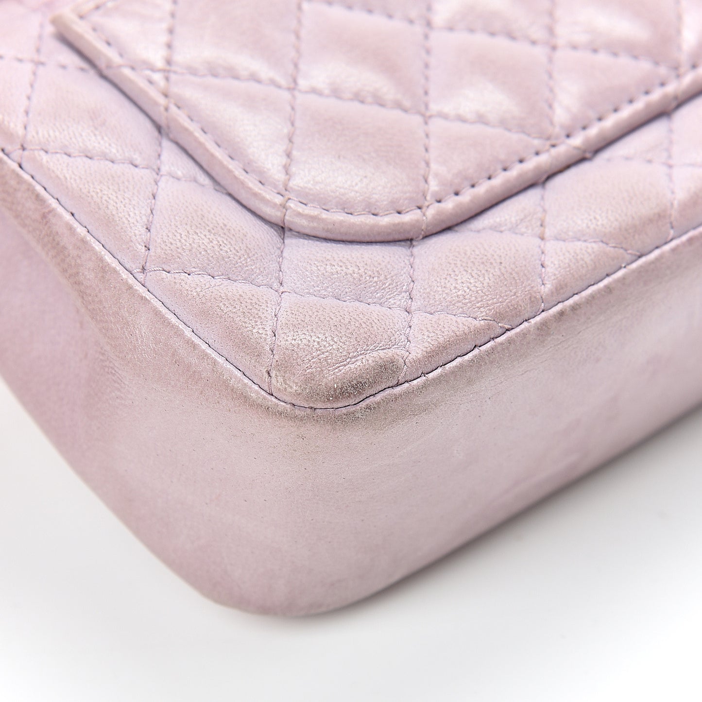 Lambskin Quilted Mini Valentine Flap Lilac