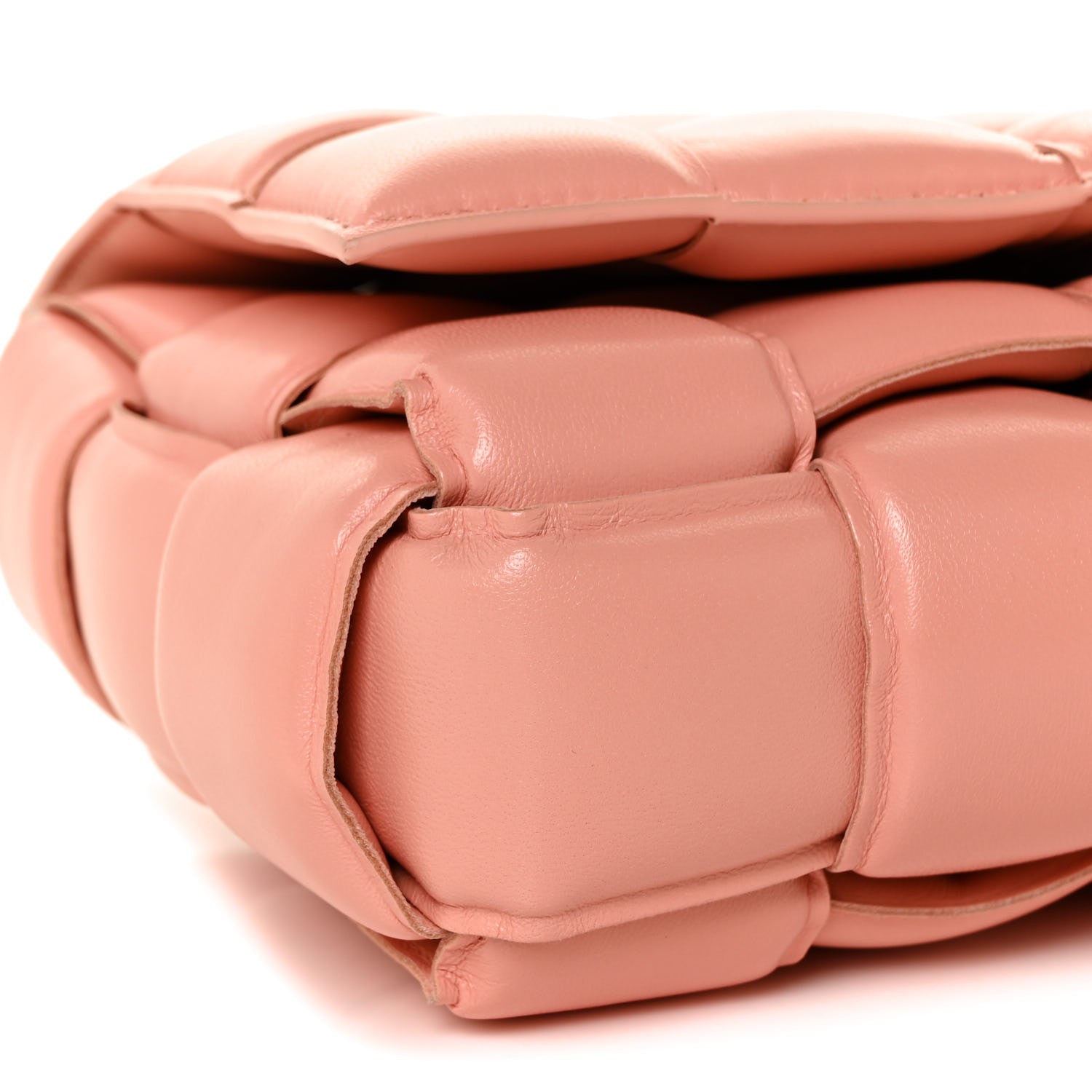 Bottega Veneta Nappa Maxi Intreccio Padded Cassette Crossbody Bag Peachy 7 of 8