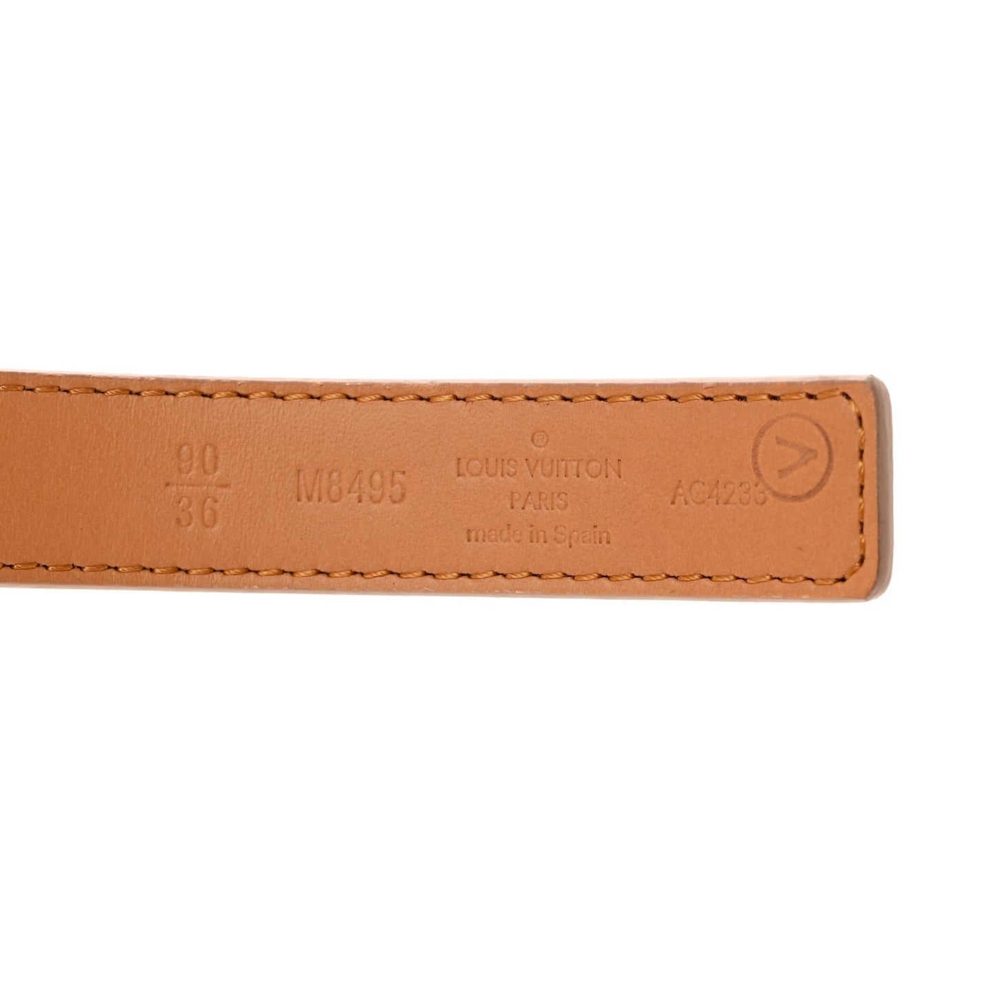 Calfskin Monogram Dune 20mm LV Iconic Reversible Belt 90 36 Sandy