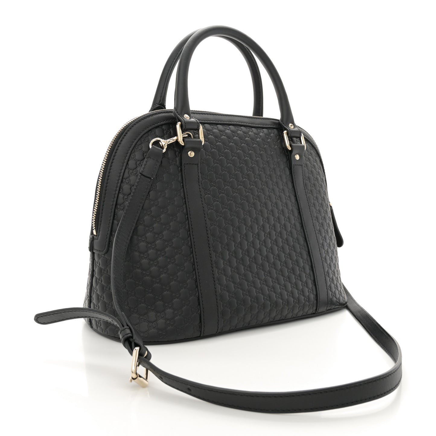Microguccissima Medium Dome Bag Black