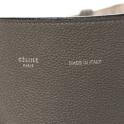 Celine Soft Grained Calfskin Small Belt Cabas Phantom Medium Grey 6 of 13
