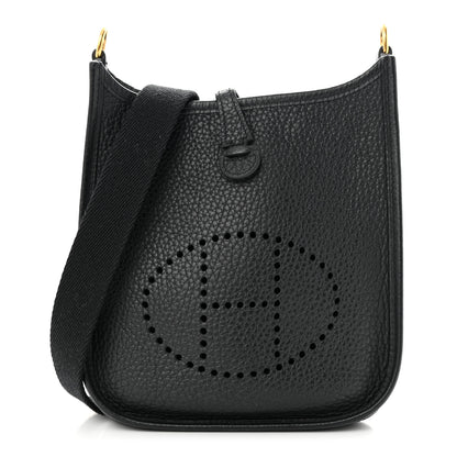 Hermes Taurillon Clemence Evelyne TPM Black 1 of 11