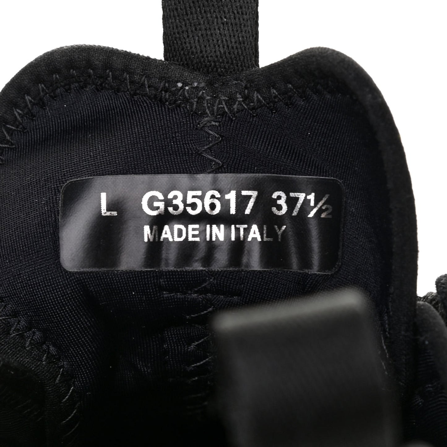 Velvet Calfskin Mixed Fibers CC Sneakers 37.5 Black