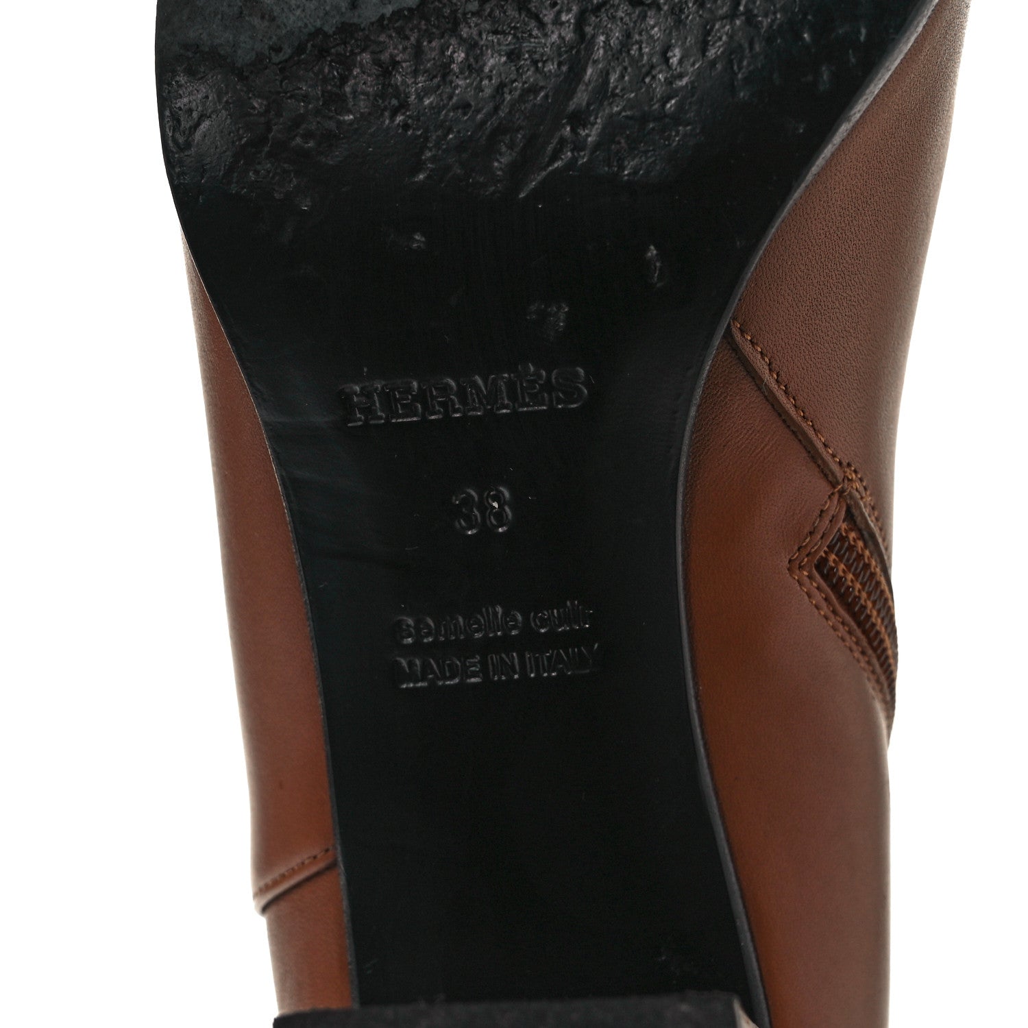 Hermes Calfskin Saint Germain Ankle Boots 38 Naturel 6 of 11