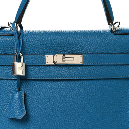 Hermes Togo Kelly Retourne 32 Bleu Izmir 8 of 12