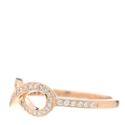 Tiffany 18K Rose Gold Diamond Infinity Ring 52 6 3 of 7