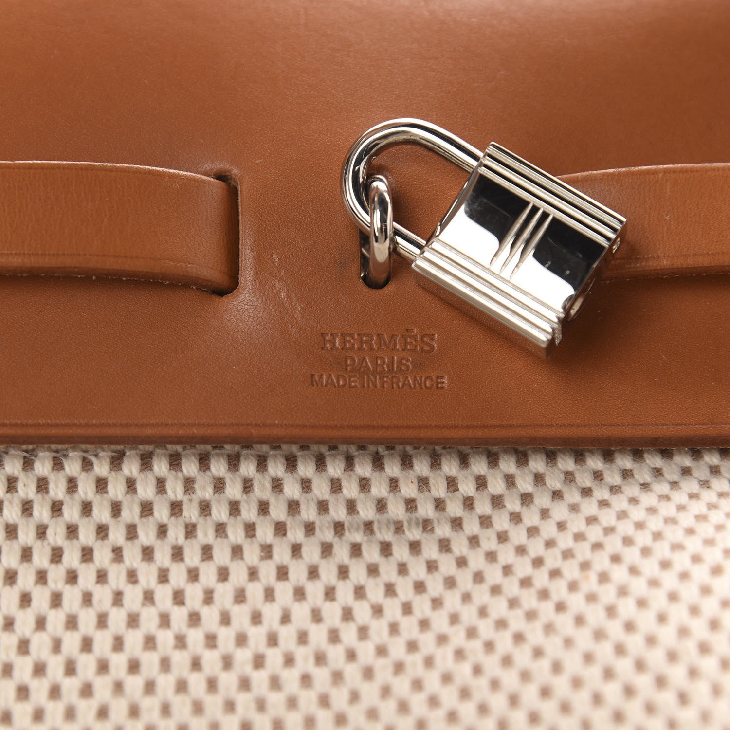 Hermes Toile Vache Herbag 30 PM Natural 8 of 10