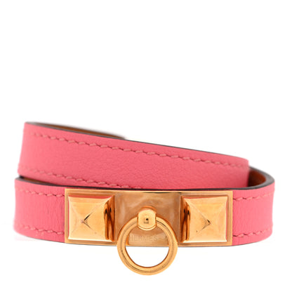 Hermes Swift Rivale Double Tour Bracelet XS Rose Azalee 1 of 5