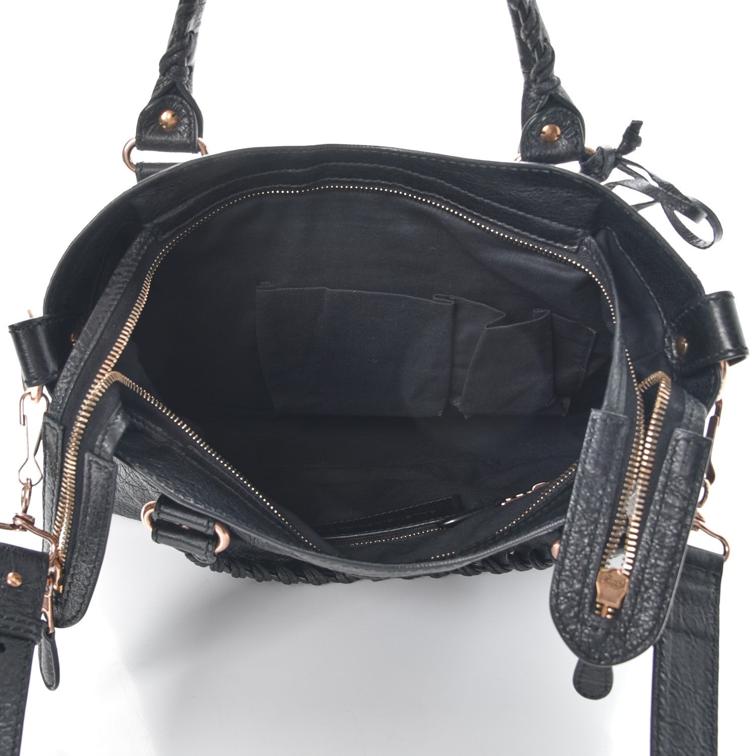 Balenciaga Agneau Giant 12 Rose Gold Hardware Town Black 5 of 7