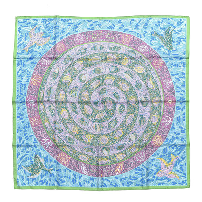 Hermes Silk La Legende Du Poisson Corail Scarf 90 1 of 4