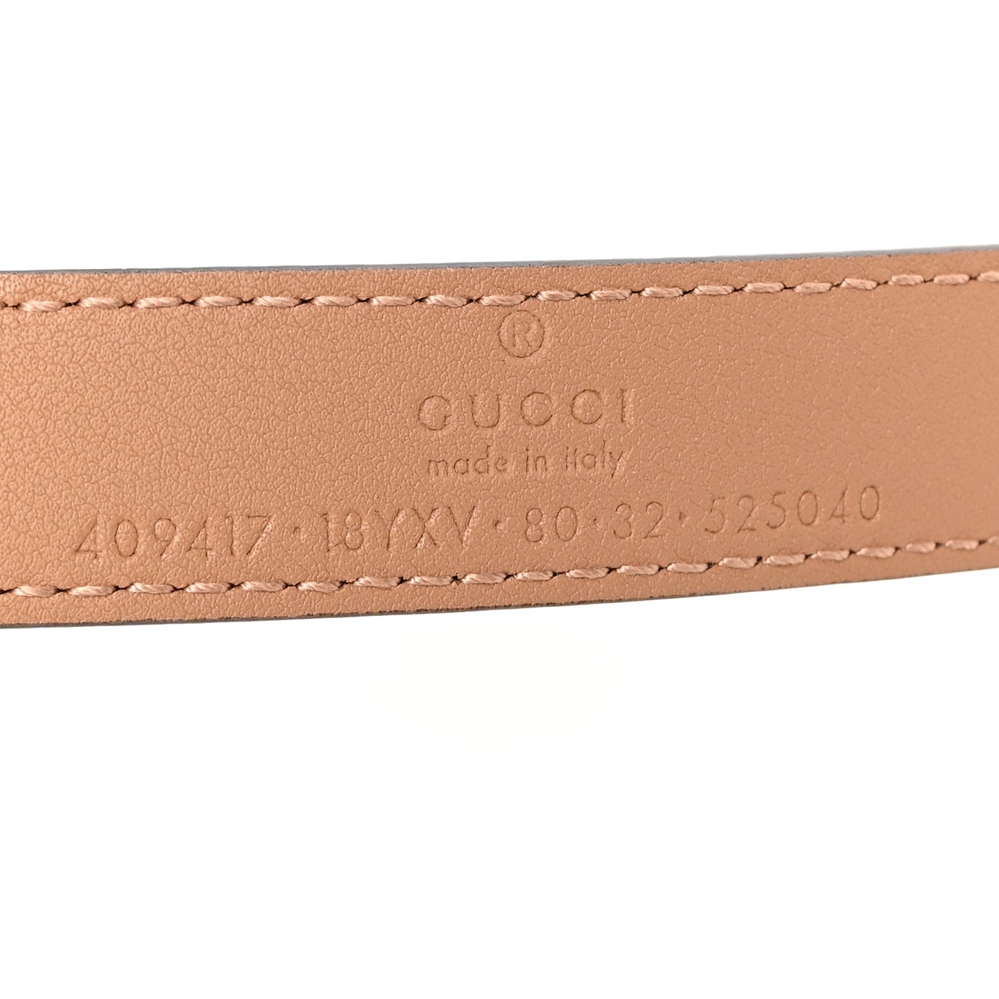 Azalea Calfskin Enamel Monochrome Double G 20mm Belt 80 32 Camelia