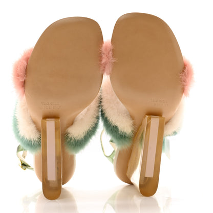 Fendi Mink Ayers Lucite Fendi First 95mm Sandals 38 Bellini Hermi Urano Pirite 5 of 8