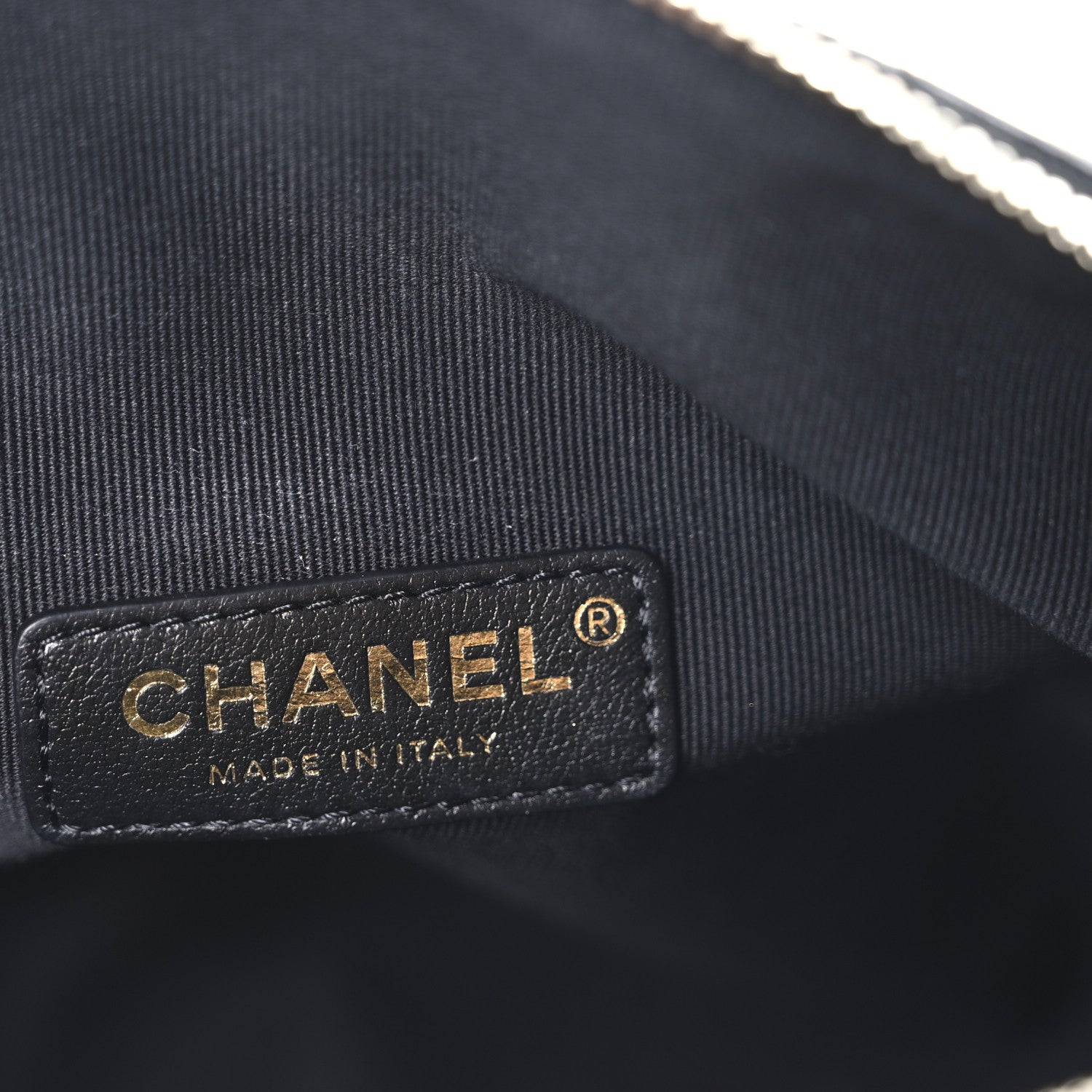 Chanel Shiny Crumpled Lambskin Quilted Medium Preppy Pocket Camera Case Black 6 of 10