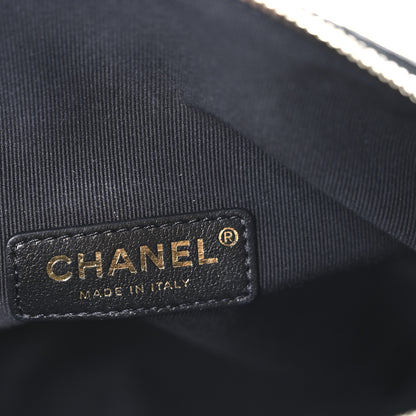 Chanel Shiny Crumpled Lambskin Quilted Medium Preppy Pocket Camera Case Black 6 of 10