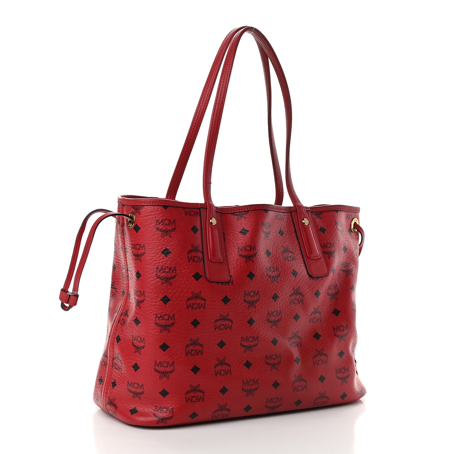 Visetos Medium Liz Reversible Shopper Tote Ruby Red