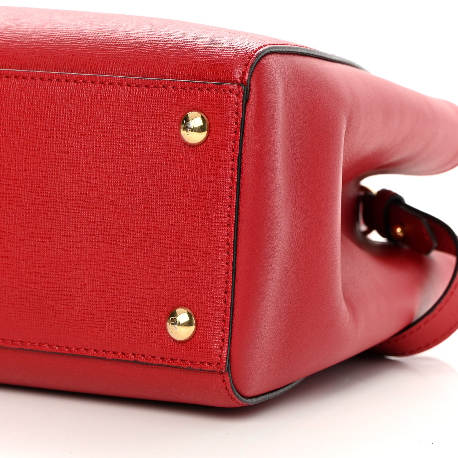 Fendi Vitello Elite Flamingo Petite 2Jours Tote Mattone 10 of 12