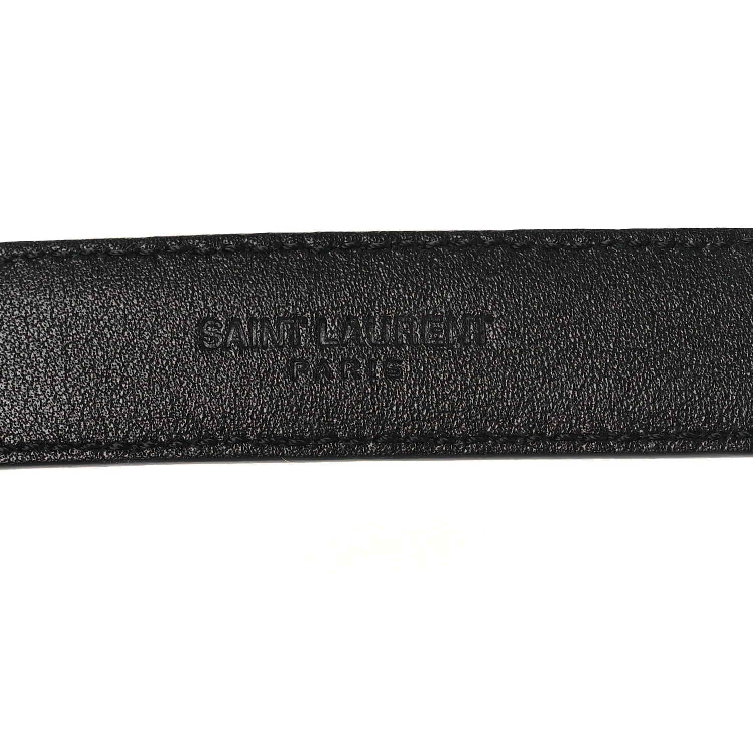 Saint Laurent Smooth Calfskin Monogram Square Buckle Belt 80 32 Black 5 of 8