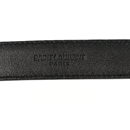 Saint Laurent Smooth Calfskin Monogram Square Buckle Belt 80 32 Black 5 of 8