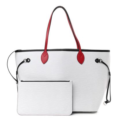 Louis Vuitton Epi Neverfull MM White Scarlet Black 1 of 11