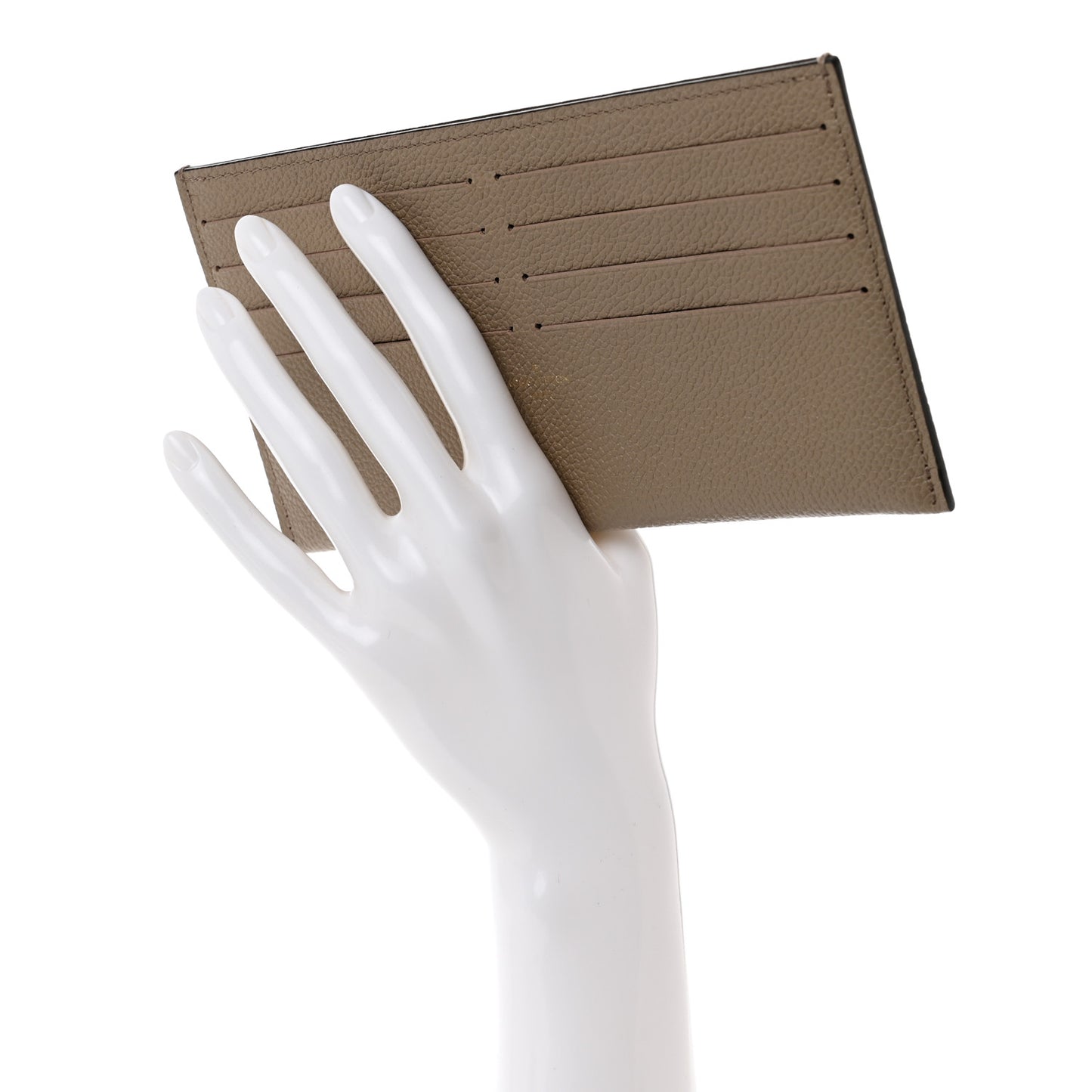 Calfskin Felicie Chain Wallet Card Holder Insert Tourterelle