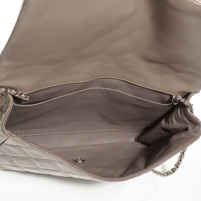 Chanel Patent Quilted Clutch with Chain Flap Grey 6 of 9