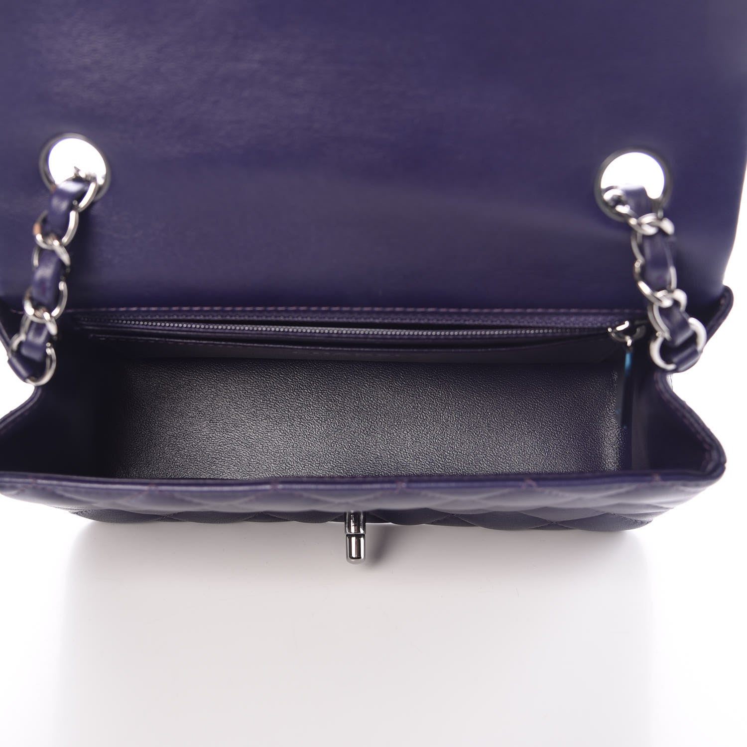Chanel Lambskin Quilted Mini Rectangular Flap Purple 6 of 9