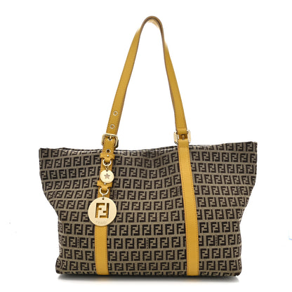 Fendi Zucchino Charm Large Shopper Tote Yellow 1 of 18