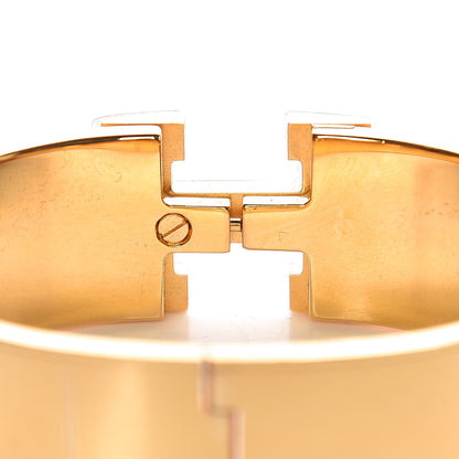 Hermes Enamel Wide Clic Clac H Bracelet GM Orange 4 of 6