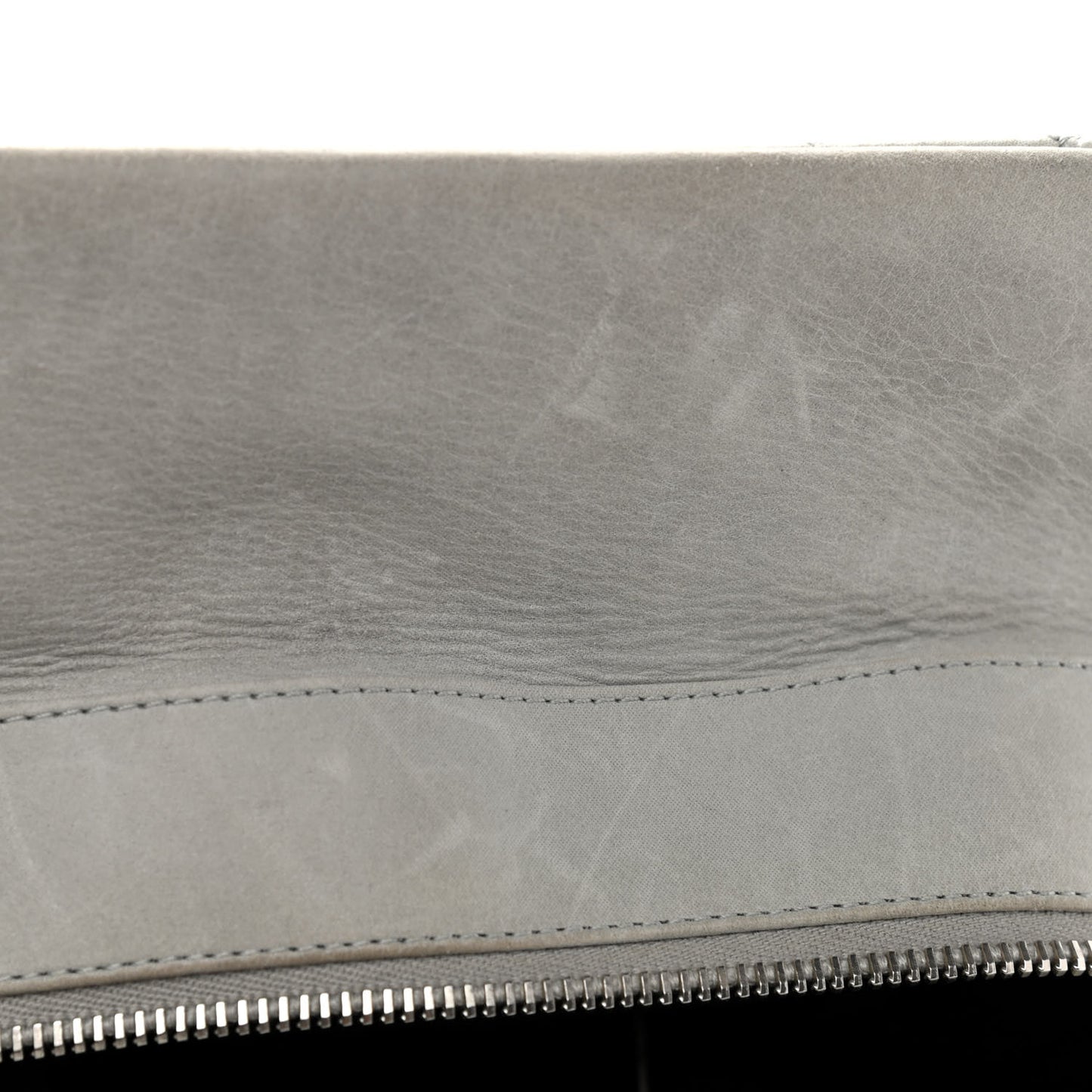 Iridescent Calfskin Chic Quilt Bowling Bag Grey